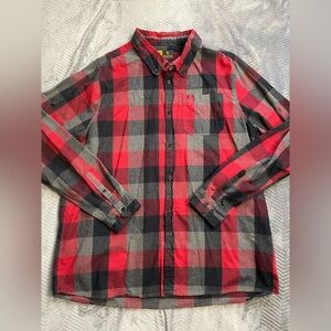 Browning Red/Gray/Black Plaid Flannel Shirt 2XL